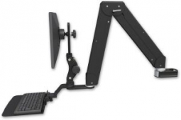 ICW ELP5220-PT2-KU12F Elite Paralink double arm mount, 2" pole, 12" flat keyboard tray