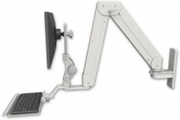 ICW ELP5220-WT-KU12 Elite 5220 Paralink double arm LCD wall mount with a 12" keyboard tray