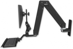 ICW ELP5220-WT-KU12 Elite 5220 Paralink double arm LCD wall mount with a 12" keyboard tray