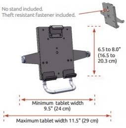 Secure Tablet Holder Theft Resistant Tablet Stand ICW, TABV-WB ICW Universal Tablet Mount Plate