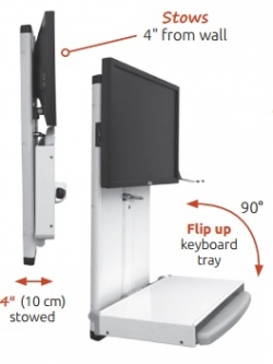 ICW VTLP Low Profile Stand-Up or Sit-Down Workstation ICW VTLPKUB