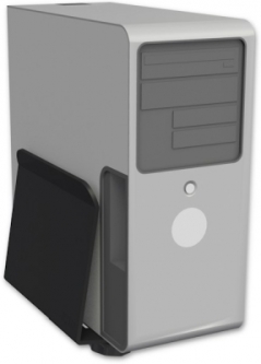 ICW CPUFF Large EZMount CPU wall mount, 4"-8.1", Writable Black