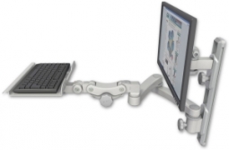 ICW EV65-T19D-KP12-A2-QG LCD mount, 19" Track, two arms, a 12" KB, 20" two arms, Gray