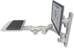 ICW EV65-T19D-KP12F-A2-QG LCD mount, 19" Track, two arms, a 12" KB, 20" two arms, Gray