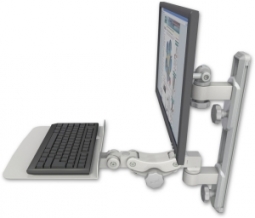 ICW EV65-T19D-KP12F-QG LCD mount, 19" Track, two arms, 12" KB, Gray