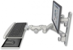 ICW EV65-T19D-KPB-A2-QG LCD mount, 19" Track, two arms, KB,, 20" two arms, Gray