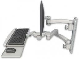 ICW EV65-T19D-KPB-A3-QG LCD mount, 19" Track, two arms, KB,, 20" two arms, Gray