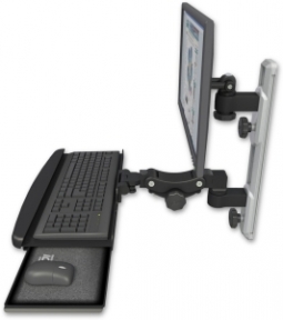 ICW EV65-T19D-KPB-WB LCD mount, 19" Track, two arms, KB,, Black