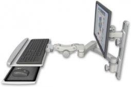 ICW EV65-T19D-KPP-A2-QG LCD mount, 19" Track, two arms, HDPE KB, 20" two arms, Gray