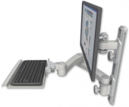ICW EV65-T19D-KU12-A2-QG LCD mount, 19" Track, two arms, a 12" KB, 20" two arms, Gray