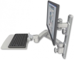 ICW EV65-T19D-KU12F-A2-QG LCD mount, 19" Track, two arms, a 12" KB, 20" two arms, Gray