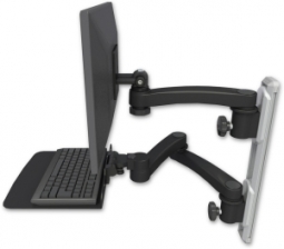 ICW EV65-T19D-KU12F-A3-WB LCD mount, 19" Track, two arms, a 12" KB, 11" arm, 20" two arms, Black