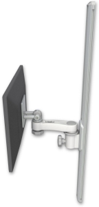 ICW EV65-T36-AS1-MW LCD mount, 36" Track slider, a 6" arm, White