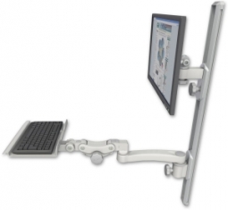 ICW EV65-T36D-KP12-A1-QG LCD mount, 36" Track, two arms, a 12" KB, 11" arm, Gray