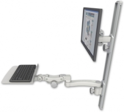ICW EV65-T36D-KP12F-A1-QG LCD mount, 36" Track, two arms, a 12" KB, 11" arm, Gray