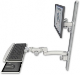 ICW EV65-T36D-KPB-A1-QG LCD mount, 36" Track, two arms, KB,, 11" arm, Gray