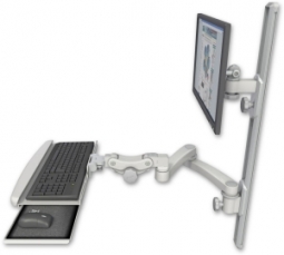 ICW EV65-T36D-KPB-A2-QG LCD mount, 36" Track, two arms, KB,, 20" two arms, Gray