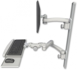 ICW EV65-T36D-KPB-A3-QG LCD mount, 36" Track, two arms, KB,, 20" two arms, Gray