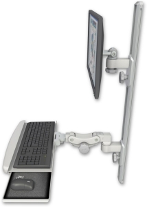 ICW EV65-T36D-KPB-QG LCD mount, 36" Track, two arms, KB,, Gray