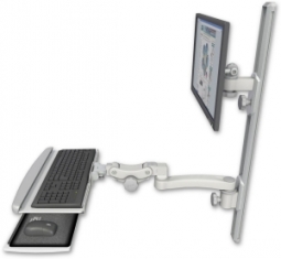 ICW EV65-T36D-KPP-A1-QG LCD mount, 36" Track, two arms, HDPE KB, 11" arm, Gray
