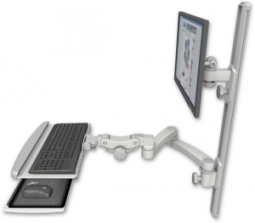 ICW EV65-T36D-KPP-A2-QG LCD mount, 36" Track, two arms, HDPE KB, 20" two arms, Gray