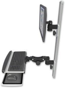 ICW EV65-T36D-KPP-WB LCD mount, 36" Track, two arms, HDPE KB, Black