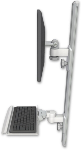 ICW EV65-T36D-KU12-MW LCD mount, 36" Track, two arms, 12" KB, White