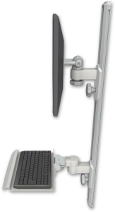 ICW EV65-T36D-KU12-QG LCD mount, 36" Track, two arms, 12" KB, Gray