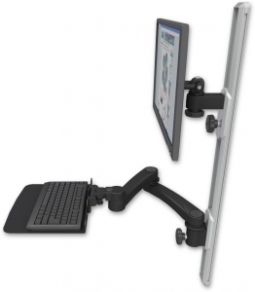 ICW EV65-T36D-KU12F-A2-WB LCD mount, 36" Track, two arms, a 12" KB, 20" two arms, Black