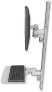 ICW EV65-T36D-KU12F-QG LCD mount, 36" Track, two arms, 12" KB, Gray