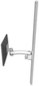 ICW EV65-T50-A1-MW LCD mount, 50" Track slider, an 11" arm, White