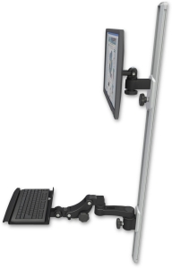 ICW EV65-T50D-KP12-AS1-WB LCD mount, 50" Track, two arms, a 12" KB, 6" arm, Black