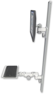 ICW EV65-T50D-KP12-MW LCD mount, 50" Track, two arms, 12" KB, White