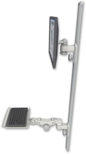 ICW EV65-T50D-KP12-QG LCD mount, 50" Track, two arms, 12" KB, Gray