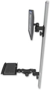 ICW EV65-T50D-KP12-WB LCD mount, 50" Track, two arms, 12" KB, Black