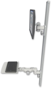 ICW EV65-T50D-KP12F-QG LCD mount, 50" Track, two arms, 12" KB, Gray