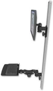 ICW EV65-T50D-KP12F-WB LCD mount, 50" Track, two arms, 12" KB, Black