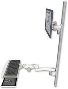 ICW EV65-T50D-KPB-A1-MW LCD mount, 50" Track, two arms, KB, 11" arm, White