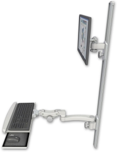 ICW EV65-T50D-KPB-A1-QG LCD mount, 50" Track, two arms, KB,, 11" arm, Gray