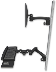ICW EV65-T50D-KPB-A3-WB LCD mount, 50" Track, two arms, KB,, 20" two arms, Black