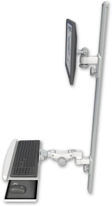 ICW EV65-T50D-KPB-MW LCD mount, 50" Track, two arms, KB, White