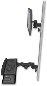 ICW EV65-T50D-KPB-WB LCD mount, 50" Track, two arms, KB,, Black