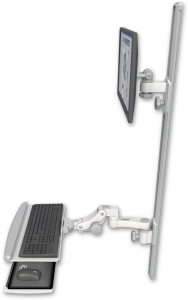 ICW EV65-T50D-KPP-AS1-MW LCD mount, 50" Track, two arms, HDPE KB, 6" arm, White