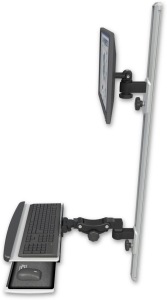 ICW EV65-T50D-KPP-WB LCD mount, 50" Track, two arms, HDPE KB, Black
