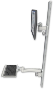 ICW EV65-T50D-KU12-A1-QG LCD mount, 50" Track, two arms, a 12" KB, 11" arm, Gray