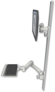 ICW EV65-T50D-KU12-A2-QG LCD mount, 50" Track, two arms, a 12" KB, 20" two arms, Gray