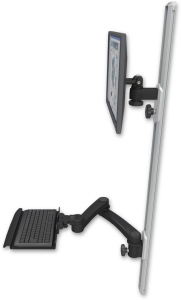 ICW EV65-T50D-KU12-A2-WB LCD mount, 50" Track, two arms, a 12" KB, 20" two arms, Black