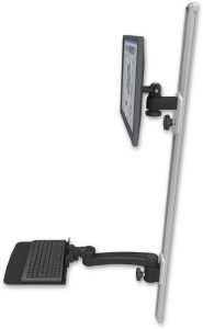 ICW EV65-T50D-KU12F-A1-WB LCD mount, 50" Track, two arms, a 12" KB, 11" arm, Black
