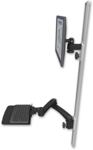 ICW EV65-T50D-KU12F-A2-WB LCD mount, 50" Track, two arms, a 12" KB, 20" two arms, Black