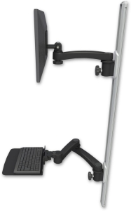 ICW EV65-T50D-KU12F-A3-WB LCD mount, 50" Track, two arms, a 12" KB, 11" arm, 20" two arms, Black
